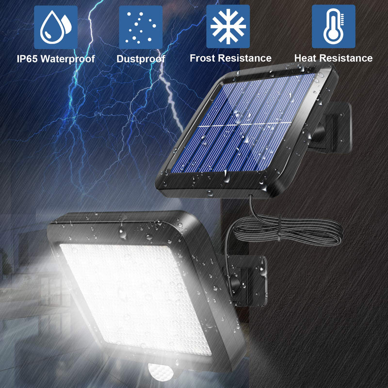 Solar Wall Lights Outdoor with Motion Sensor, Shuniu 56 LEDs Ultra Bright IP65 Waterproof Separable Solar Porch Light, 16.4 ft Cord Solar Security Light for Patio Yard Deck Garage Driveway Porch Fence 1 Pack