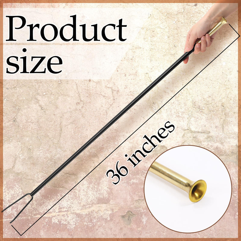 MorningRo 36" Fire Pit Poker Campfire Blower 2 in 1 Fireplace Stick