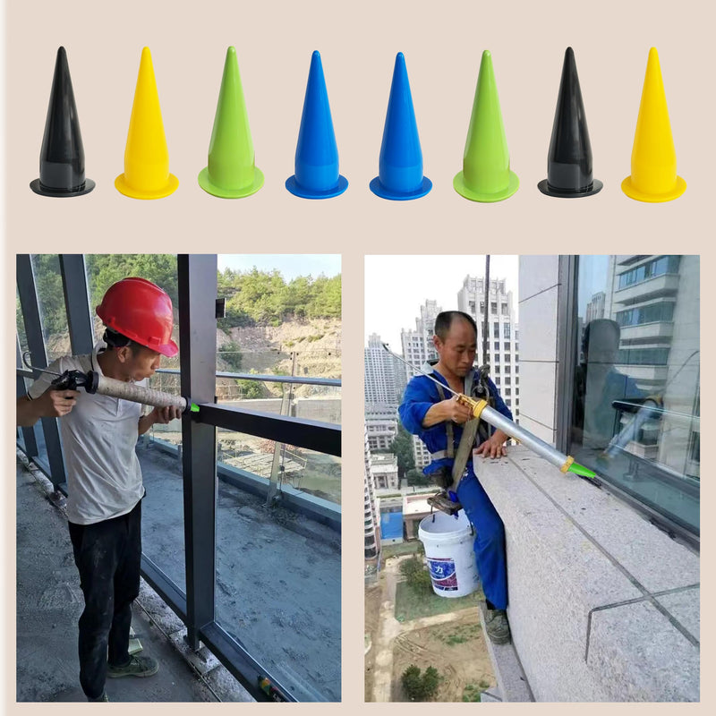 Plastic Caulk Nozzle Set, 8 PCS, 4 Colors