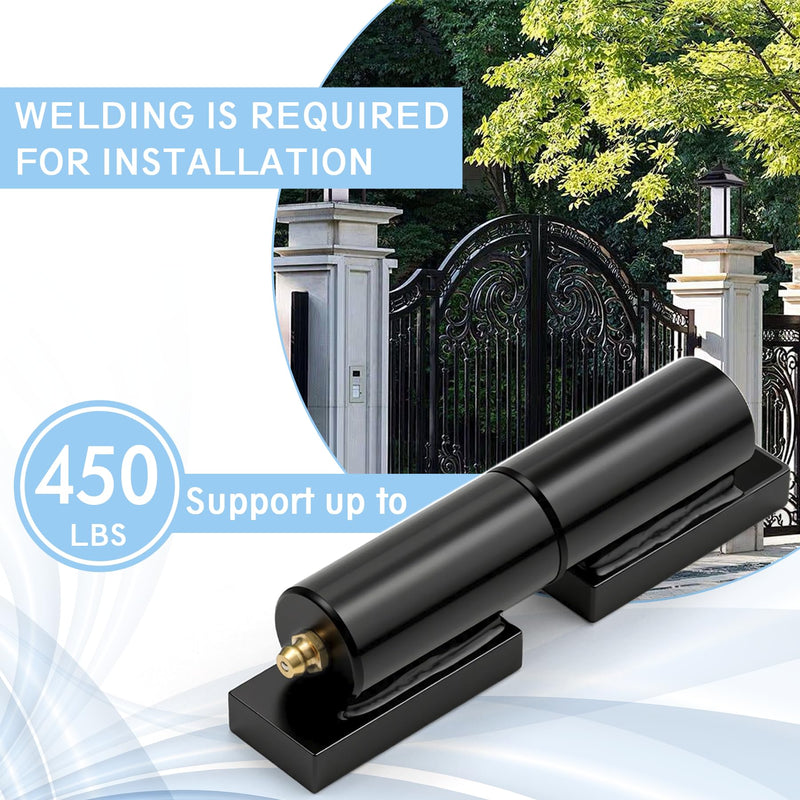 5 Inches Heavy Duty Gate Hinges for Swing Door Trailer Ramp Gate 2PACK Hinges Heavy Duty Barrel Hinge Weld On Install