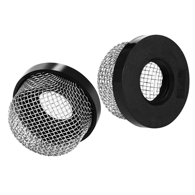 4 Pack Stainless Steel Mesh Strainer, 3/4"-14 Aerator Screen, Compatible with Livewell Pump, Industrial Plumbing Inline, Garden Washers, and Baitwell, Enhancing Filtering and Aeration 4