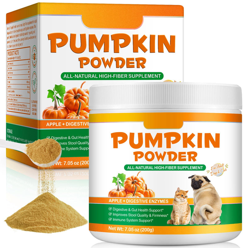 Pumpkin for Dogs & Cats,Fiber Supplement with Apple, Sweet Potato & Enzymes,Supports Digestion Health,Stool & Gut Health,Add Water to Make Pumpkin Puree for Dogs