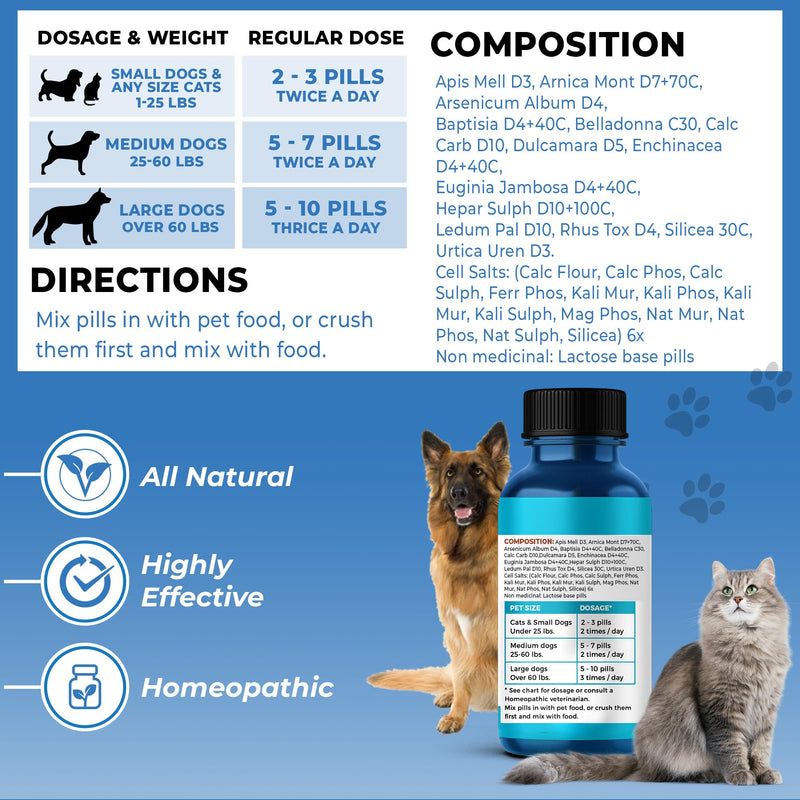 BestLife4Pets Ear Infection Relief for Dogs and Cats - Dog Ear Infection Treatment Supplement; Cat Supplements for Ear Itching, Swelling, Otitis, Pain & Inflammation - Easy to Use Pills - PawsPlanet Australia