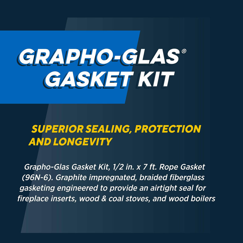 Rutland 96N-6 Grapho-Glas Rope Gasket Replacement Kit, 1/2-Inch by 7-Feet 1/2"X7'