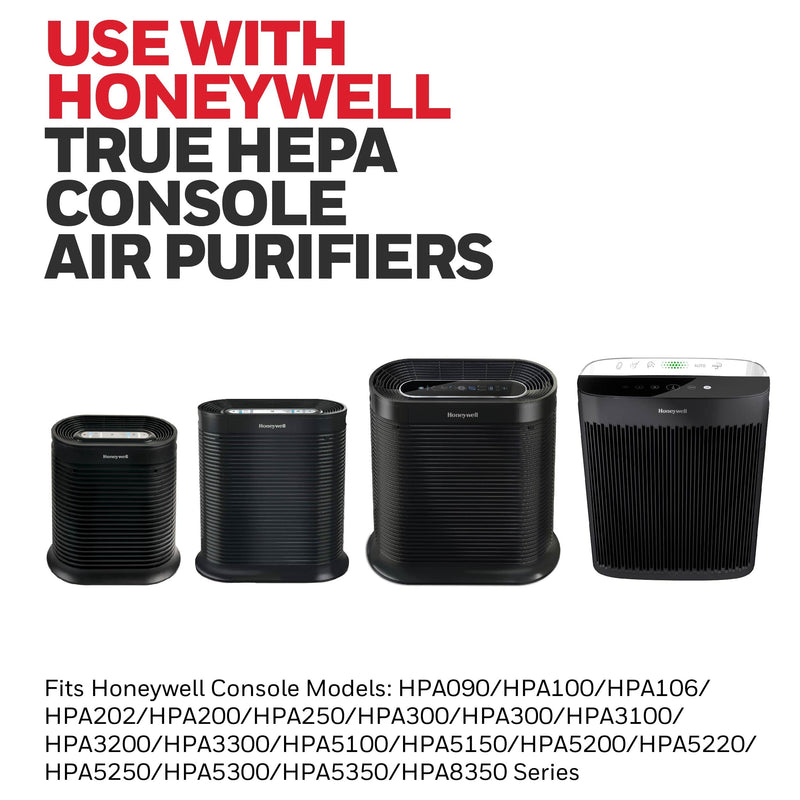 Honeywell HEPA Air Purifier Filter R, 1-Pack for HPA 100/200/300 and 5000 Series - Airborne Allergen Air Filter Targets Wildfire/Smoke, Pollen, Pet Dander, and Dust 1 pack