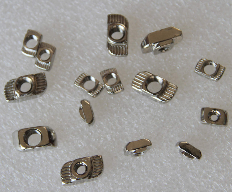 2020 3030 Series T Nuts T Slot Nut Hammer Head Fastener Nut for Aluminum Profile Accessories M3 M4 M5 M6 120 Pcs/6Sizes 20S/30S-M3M4M5M6