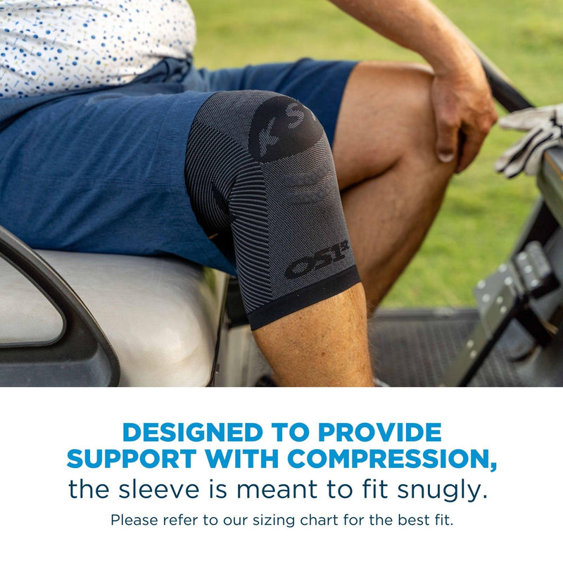 OrthoSleeve Compression Knee Brace/Sleeve for ACL, MCL, Injury Recovery, Meniscus Tear, knee pain, aching knees, patellar tendonitis & arthritis Tan Medium