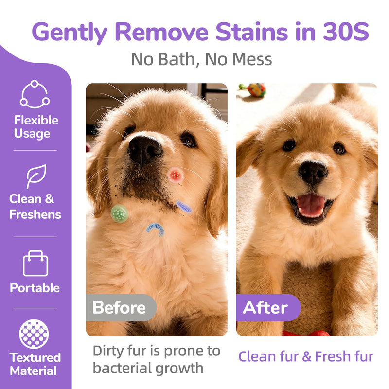 Dog Eye Wipes, 120 Count Cat Eyes Cleaning Wipes Gentle Pet Tear Stain Remover, Hypoallergenic Puppy Dogs Eye Wash Cleaner for Debris Discharge Mucus, Vet Recommended Aloe Chamomile Pets Wipe Pads