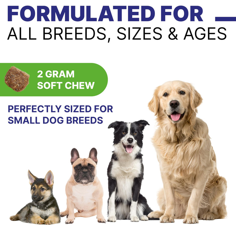 Probiotic Chews with Digestive Enzymes, Probiotics, Prebiotics - 120 Chews - Aids in Stool Quality, Gas, Constipation, Diarrhea Relief - Grilled Chicken - PawsPlanet Australia