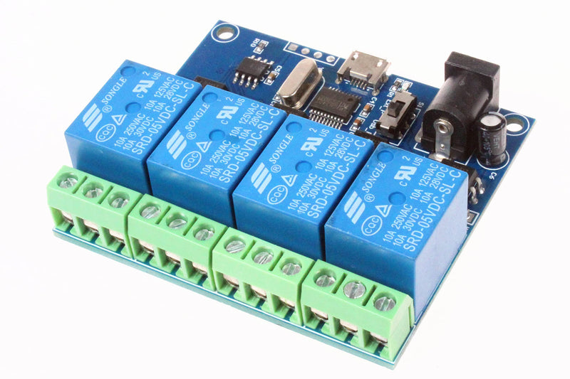 NOYITO 4-Channel Micro USB Relay Module USB Smart Control Switch USB Intelligent Control Switch