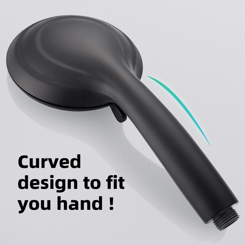 Cobbe 8 Functions Shower Head with handheld, High Pressure Shower Head Set with Hose Adjustable Bracket Rubber Washers (Matte Black) 8 Spray-Settings 1. Matte Black
