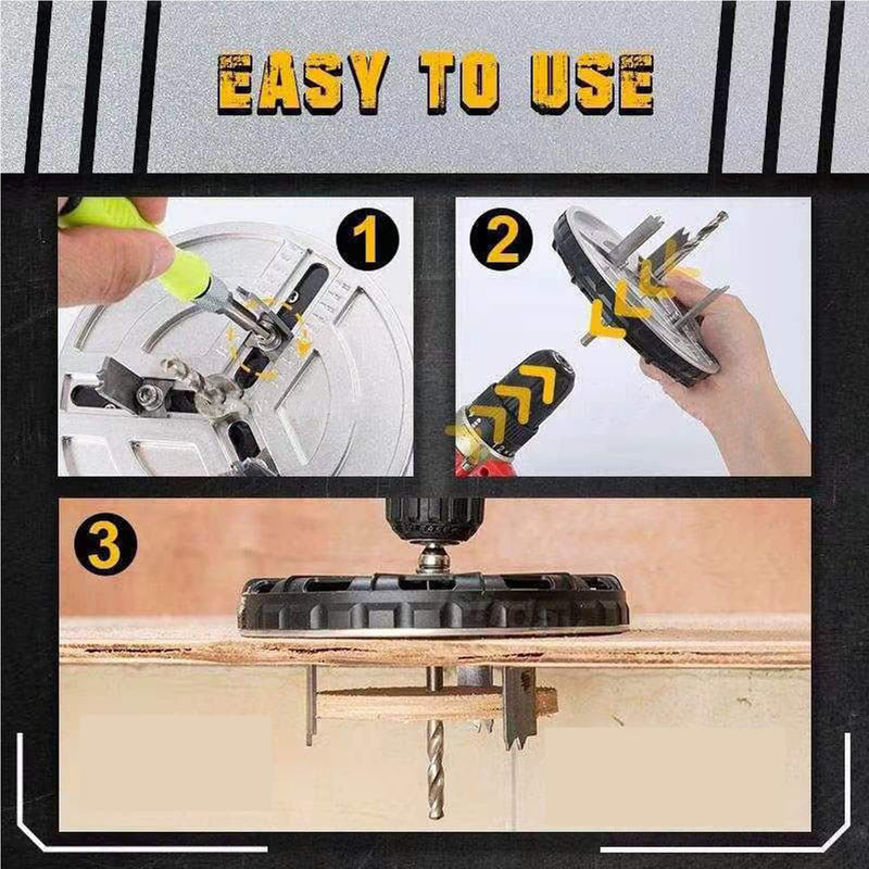 Adjustable Hole Saw, Adjustable Punching Saw Tool for Drilling Adjustable Round Hole Saw 45-130 mm/1.8in to 5.11in Dia Round Hole Opener Tool for Drilling Holes in Plastic Wood Drywall Pipes