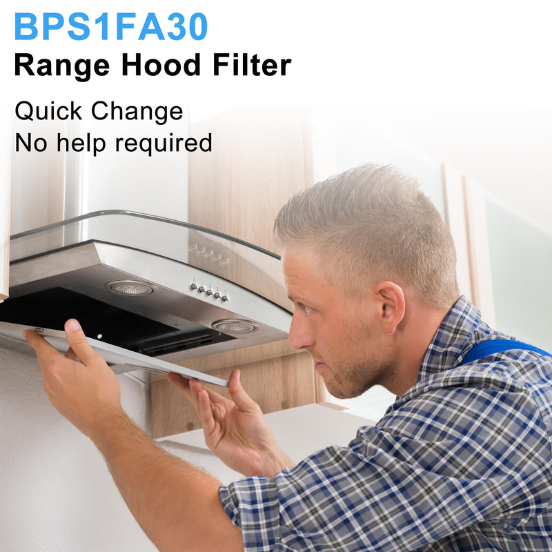 2 Pack Allure Range Hood Filter BPS1FA30 11-3/4" x 14-1/4" x 3/8" - Exact Fit Bro.an QS1 30" Nu.tone WS1 QS2 Range Hood, Replaces 99010299 BPS2FA30 99010305 S99010305 AP3378953 by TOMOON 2 pack