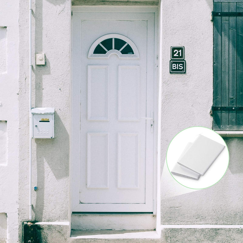 6 Pieces Self-Adhesive Door Corner Seals, Weather Stripping Draft Stopper, Door Frame Seal Corner Foam for Weather Protection, for Lsolation of Noise (White) White