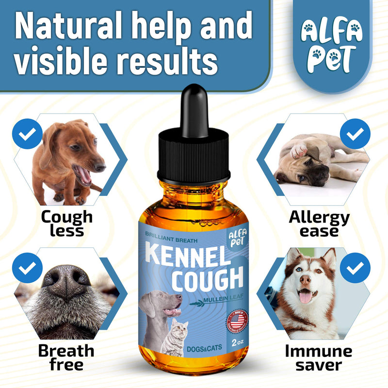 Dog Cough - Kennel Cough - Dog Allergy Relief - Supplements For Dogs & Cats Health - Allergy Relief Immune Supplement for Dogs - for Dry, Wet & Barkly Pet Cough - Suitable For All Sizes - PawsPlanet Australia