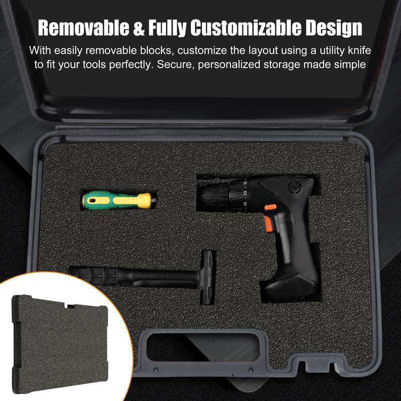 48-22-8451 Foam Inserts for Milwaukee Packout Drawer Tool Boxes, Compatible with 48-22-8424, Customizable & Abrasion Resistant Black Foam Liners 2 Pack