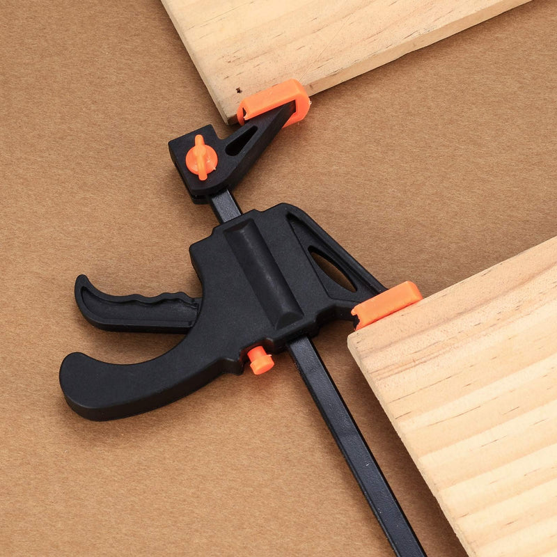 4 Inch Bar Clamps for Woodworking, 5 Pcs Trigger Quick Grip Clamps, One Handed Ratchet Wood Working Clamps, Mini Small Bar Woodworking Clamps for Wood Gluing Crafts 4Inch