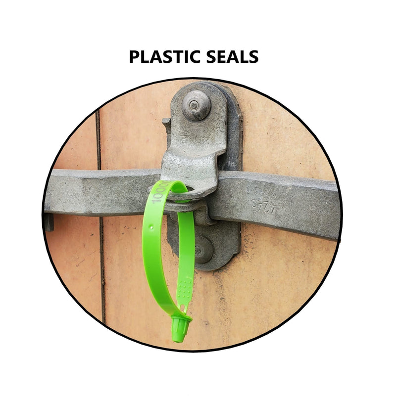 100 Truck Seals, Shipping Seals, Plastic Seals, Security Seal, Tamper Evident Seal, Numbered Seal (100, Green) 100
