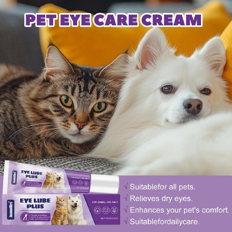 JoanofArc Eye Ointment for Dogs & Cats, Pet Eye Gel Gently Moisturizes Dry Eyes, Portable Daily Care Pet Balm for Pet Dogs & Cats Gentle Care, 0.53 oz/15g