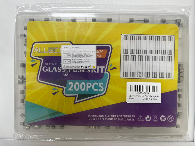 21 Values 250V Fast Slow Blow Glass Fuses Assortment Kit 5X20MM F 1A 2A 5A 10A 15A 20A Cartridge Fusibles 6X30MM T 1 5 10 15 20 Amp Electrical Fuse Tube Set Glass Fuses Kit