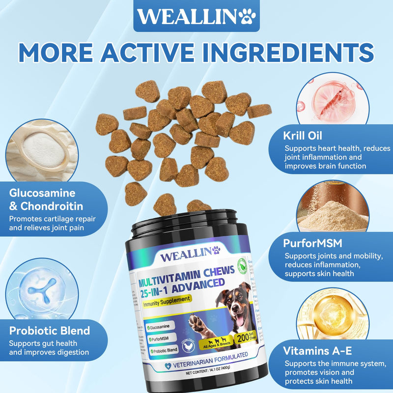 WEALLIN Dog Vitamins & Dog Allergy Relief Chews