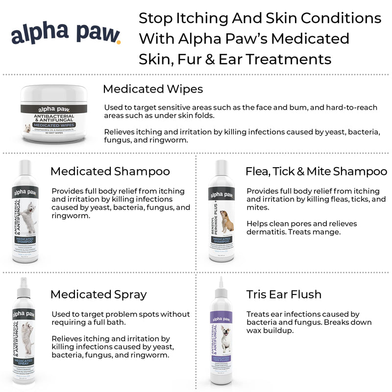Smiling Paws Pets - Itch Relief Shampoo & Brush for Pets - Contains Benzoyl Peroxide - Kills Fleas - Relieves Allergies, Itching, Dermatitis, Mange, Dandruff, Acne, Demodex, Seborrhea, Pyoderma - 12oz cucumber - PawsPlanet Australia