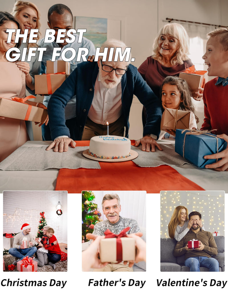 Stocking Stuffers for Adults LED Magnetic Pickup Tool Gifts for Him, Dad Gifts from Daughter Son Wife, Cool Gadgets for Men 2024, Christmas Birthday Gift for Men Dad Him Who Want Nothing 3 Batteries (Spare) Space Gray