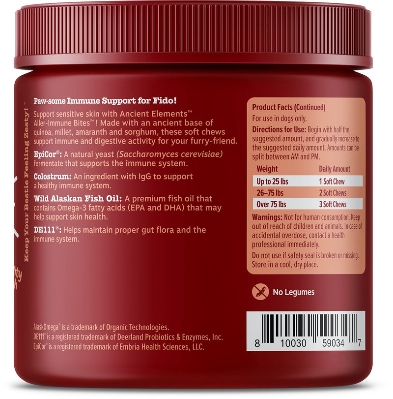 Zesty Paws Allergy Immune Supplement for Dogs - with Omega 3 Wild Alaskan Salmon Fish Oil & EpiCor + Digestive Prebiotics & Probiotics - Anti Itch & Skin Hot Spots + Seasonal Allergies Bison 90 Count (Pack of 1) - PawsPlanet Australia