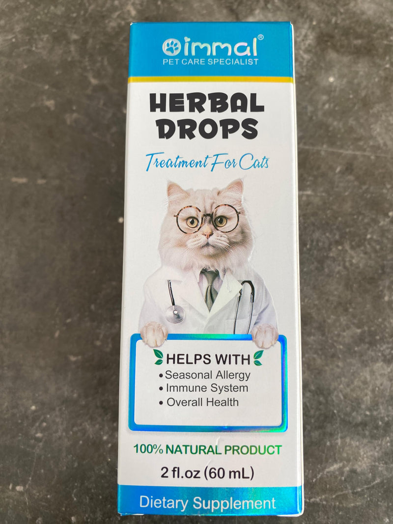 Kennel Cough for Cats, Kennel Cough Herbal Drops, Cats Cough Reliel Liquid Drop for Cats Allergy Relief, Soothes Cats Cough, Pet Health Supplies for Cat Cough Care, Chicken Flavor - 1 Pack / 2 Fl oz - PawsPlanet Australia
