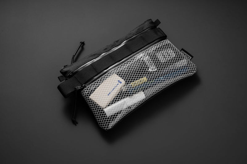 TACTICAL_GEEK EDC Modular Carry Pouch, Waterproof Nylon Organization, Multifunctional Utility Carry Pouch, Semi-Transparent Mesh Pouch for Storing Tools, Daily Necessities White Storage A16