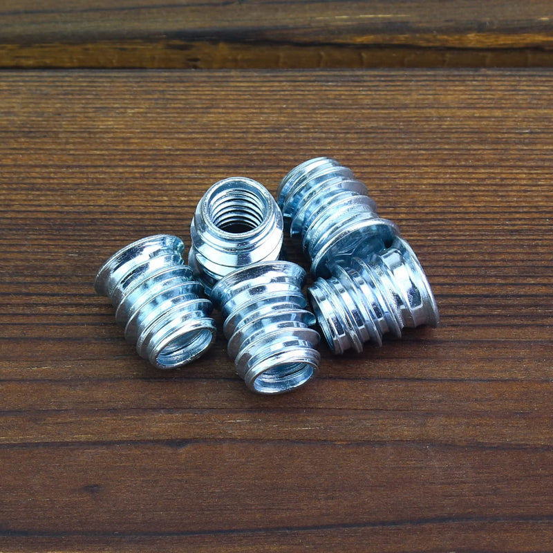 40 Pieces 5/16”-18 x 15mm Threaded Inserts with Hex Wrench, 5/16-18 Threaded Inserts, Wood Inserts, Blue Zinc Plated Carbon Steel Threaded Inserts for Wood Furniture Screw 5/16"-18 x 15mm