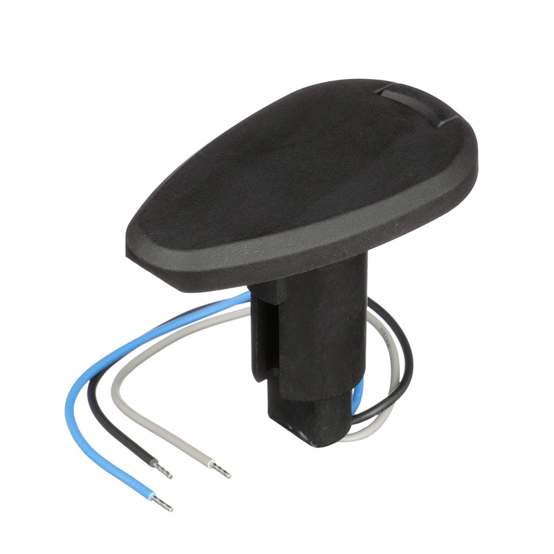 Attwood 910T3PB-7 LightArmor™ 910R Series Teardrop Plug-in Light Base — for All-Around Pole Light, 3-Pin, Black Composite Cover