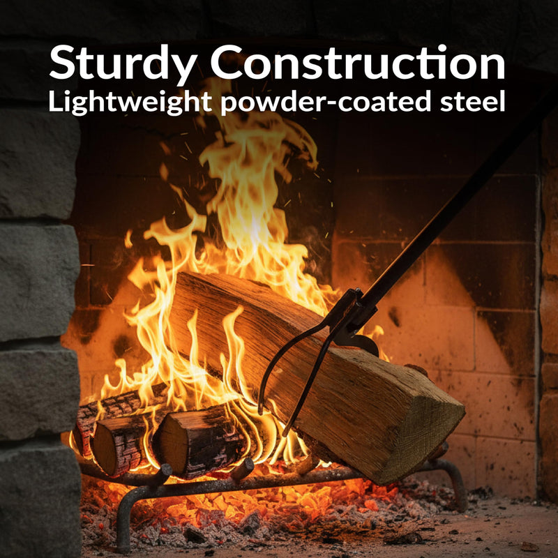 Sunnydaze 36" Steel Log Tongs for Fire Pit, Outdoor Fireplace Log Grabber 1