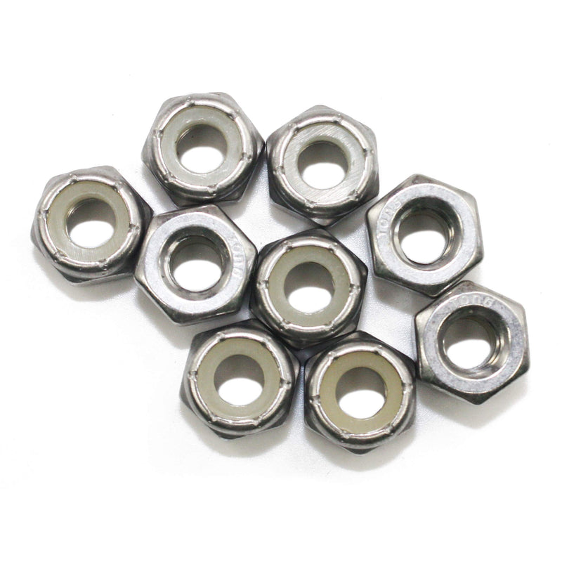 Quantity 50Pcs 1/4-20 Nylon Insert Hex Lock Nuts, Stainless Steel A2-70/304/18-8, Plain Finish, by Fullerkreg 1/4-20 (50 Pack)