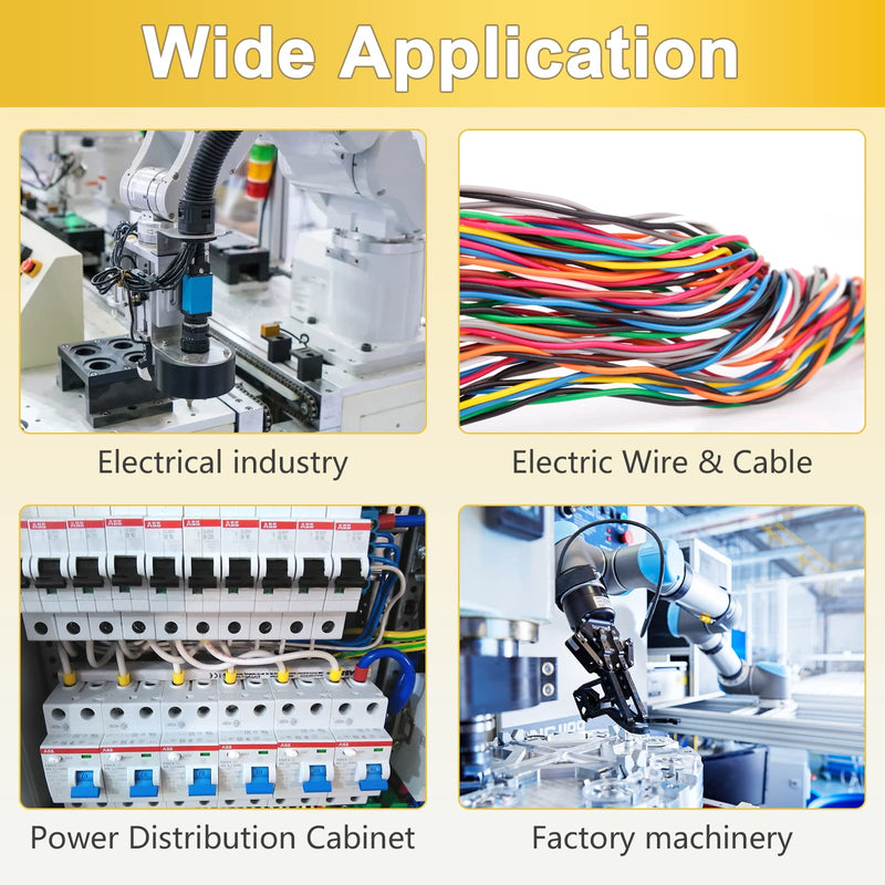 200 Pcs Yellow Female Quick disconnects Vinyl Insulated Spade Wire Connectors, Electrical Crimp Terminal 12-10 AWG (6.3mm) Yellow(12-10 AWG)