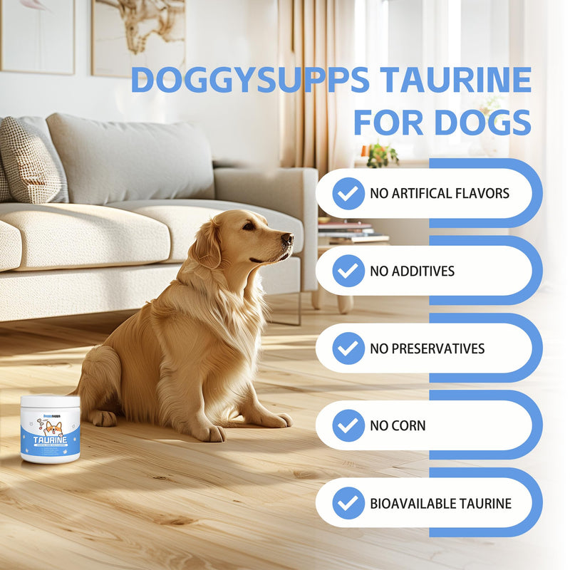 Doggy Supps Taurine - Taurine Supplement for Dogs - Immune Support, Boost Energy & Vitality, Skin & Coat Health for Heart, Vision & Daily Wellness - 200 Grams(1pc) 1pc
