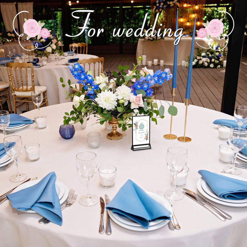 Zonon 6 Pack 4 x 6 Inch Clear Acrylic Sign Holder with Borders and Vertical Stand, Double Sided Table Menu Holders Picture Frames for Restaurant Signs, Valentine's Day Party Table Numbers