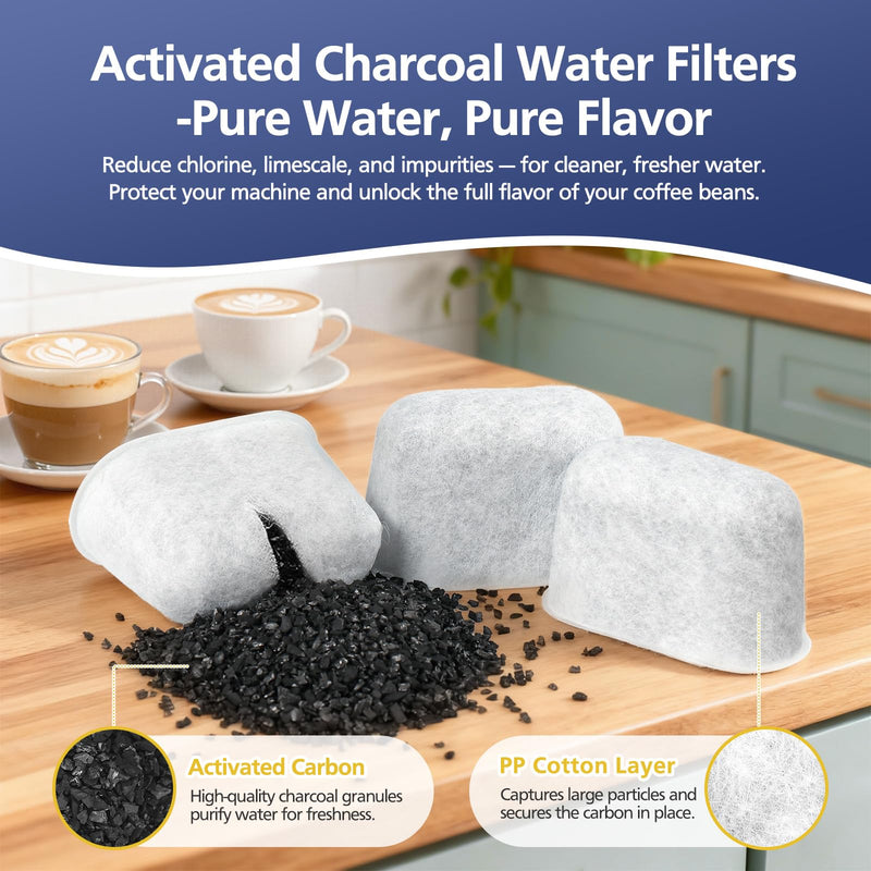 Cleaning Kit for Breville, 60 Cleaning Tablets and 8 Water Filters for Breville Espresso Machines - 2g Espresso Machine Tablets-16 Months Supply