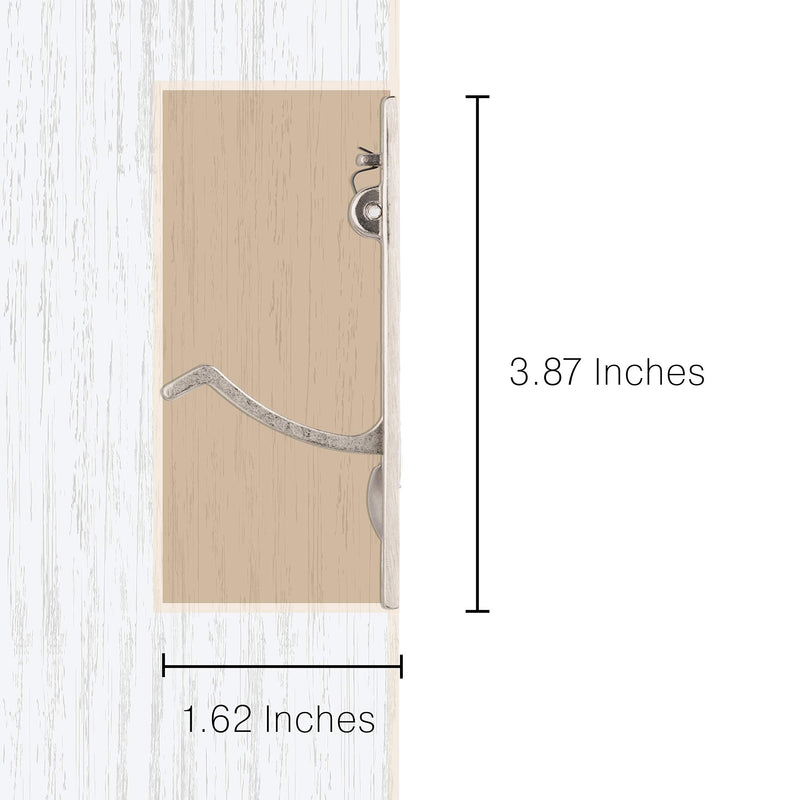 Dontay Pocket Door Lock with Key, Contemporary Entrance Sliding Barn Door Lock Latch, Recessed 2 Sided, 2 3/8" Backset, Flush Handles Hardware(Including Edge Pull,Matte Black,Round - 2 Pack)
