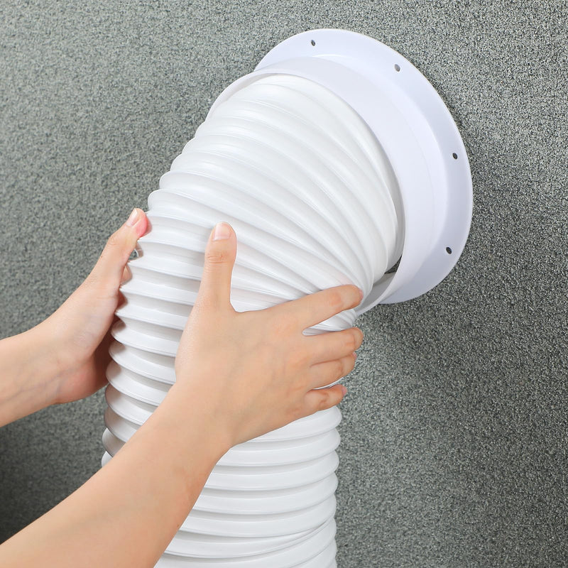 Pushglossy Portable Ac Vent Wall Mount Kit 6in & 6.5in Tubes 59 in Hose 59'' Long5.9'' Wide