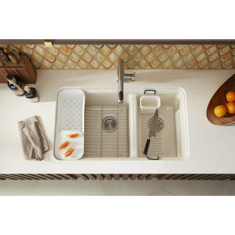 Kohler K-6239-0 15-11/16" x 6-7/8" Rinsing Colander with Cutting Board White
