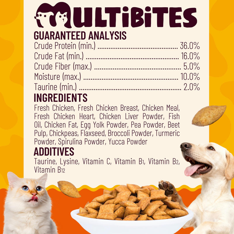 13.05 oz Taurine for Cats Vitamins Treats, Cat Taurine Supplement with Multivitamin & Omega-3 - for Heart, Vision & Immune Support, Skin & Coat Health, Chicken Flavor