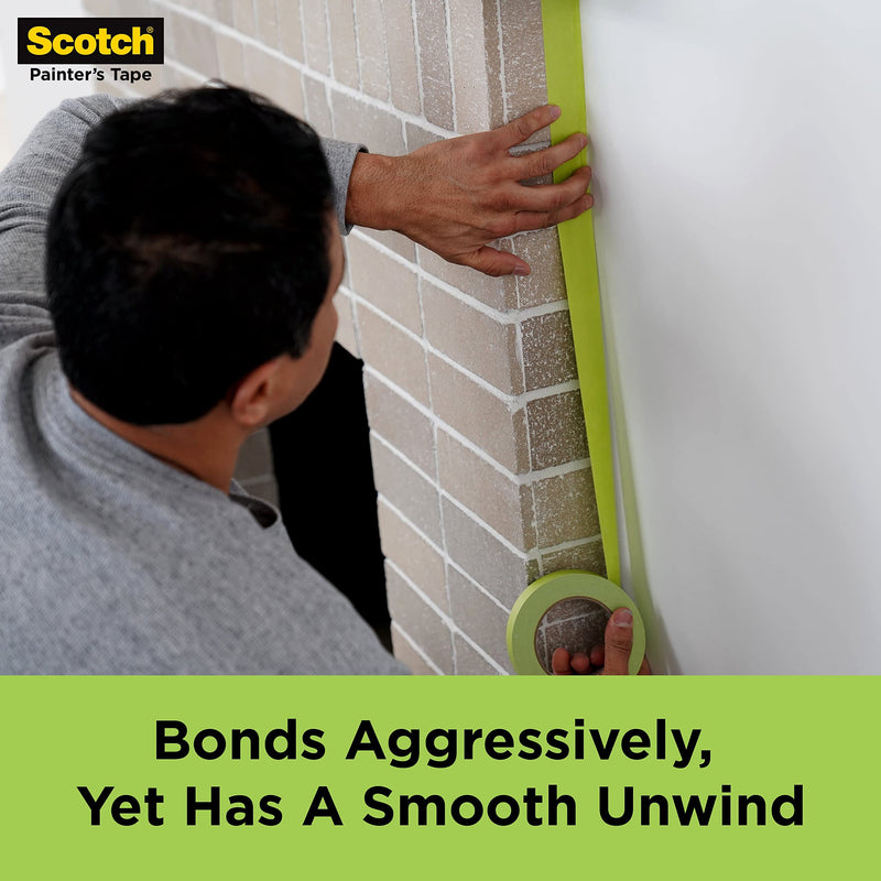 Scotch Rough Surface Extra Strength Painter's Tape, 0.94 in x 60.1 yd, Tape Protects Surfaces and Removes Easily, Rough Surface Painting Tape for Indoor and Outdoor Use, 1 Roll (2060-24AP) 0.94" Width