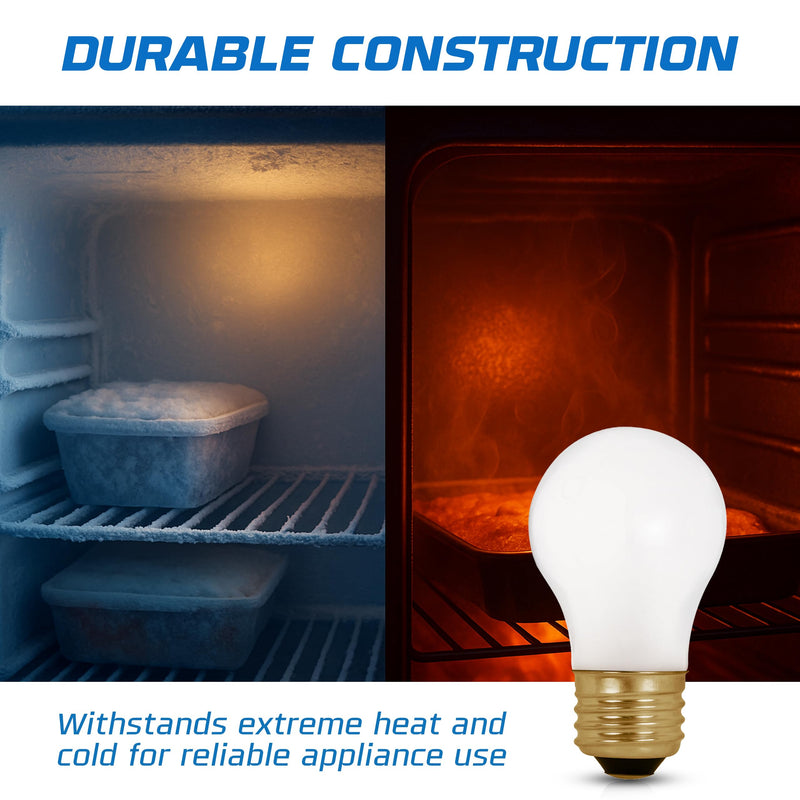 OHLECTRIC A15 Incandescent Bulbs 40 Watt (12-Pack) Small Bulb, Frosted Light Bulbs, Dimmable Bulb, 2700k Warm White, E26 Medium Base, 2500 Hours, 280 lumens, 130 Volts - Pack of 12 Bulbs