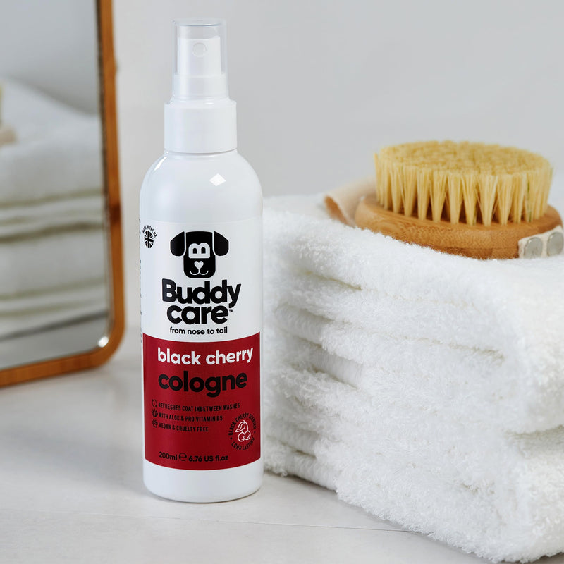 Dog Cologne - Black Cherry - 200ml - Fruity and Bold Scented Dog Cologne - Refreshes Between Dog Washes - PawsPlanet Australia