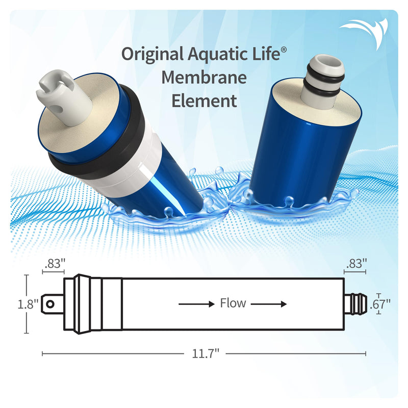 AquaticLife 75 GPD RO Membrane Filter Replacement Cartridge for RO Buddie and Reverse Osmosis Water Filter System Units