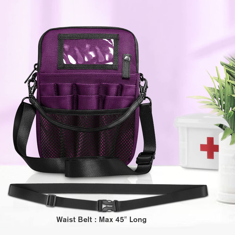 Nurse Fanny Pack with Tape Holder, SITHON Multi Compartment Medical Gear Pocket Belt Bag Nursing Organizer Pouch | Utility Waist Pack for Stethoscopes, Bandage Scissors Other Medical Supplies, Purple
