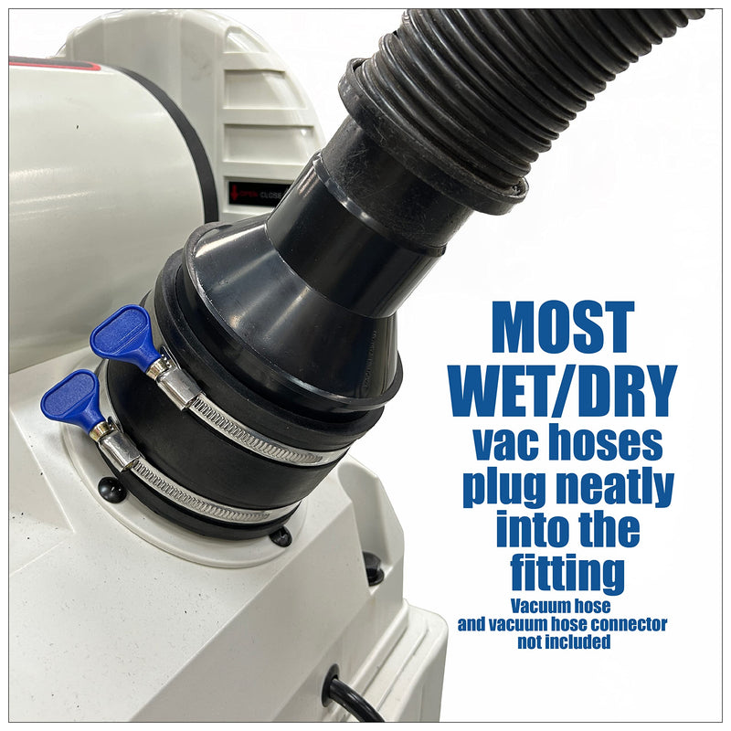 4 inch to 2-1/2 inch Reducer with 4 inch Flexible Cuff Rubber Coupler Fitting and Stainless Steel Hose Clamps with Turn Key Thumb Screw to Tighten & Loosen with Steel Turnkey Clamps