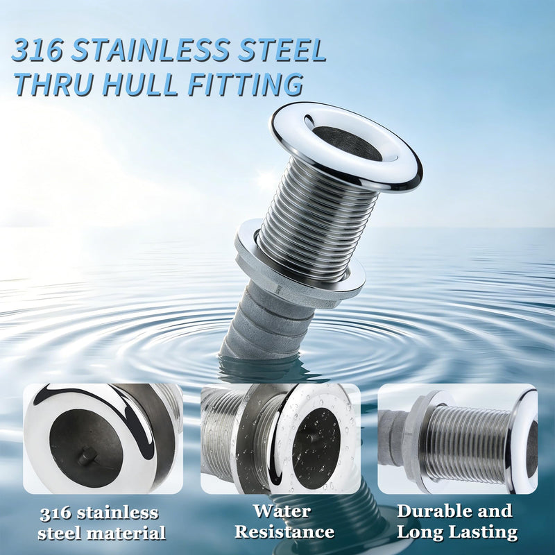 Boat Cleat Open Base Boat Cleat 4/5/6/8 inch Dock Cleat 316 Stainless Steel Boat Marine Grade, Rope Cleat for Boat Docks Decks Nautical Kayak Yacht 1" B