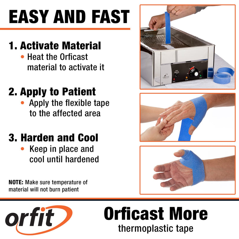 Orficast More Thermoplastic Tape, 6" x 9', Black 6-Inch 1 Roll